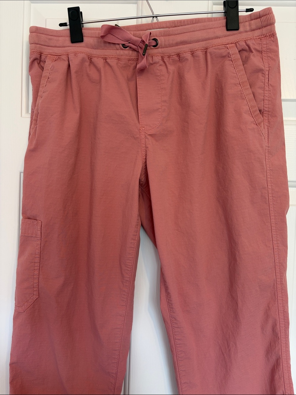 LL Bean Women’s Pink Ripstop Pants Pull On Drawstring Mauve, Size Medium - Picture 2 of 10